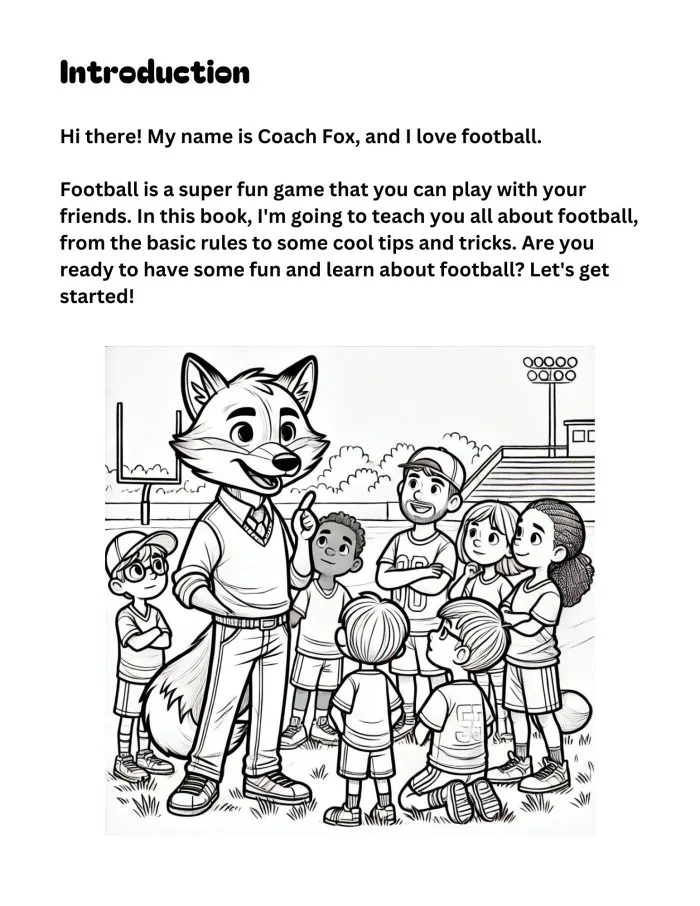 Learning Football is Fun! Coloring Book - Image 4